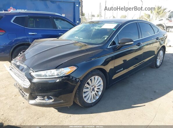 3FA6P0LU9GR329039 2016 FORD FUSION HYBRID Black წინა მარცხენა ხედი სამი მეოთხედიდან