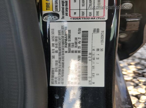 3FADP4BJ0JM107998 2018 FORD FIESTA Black 