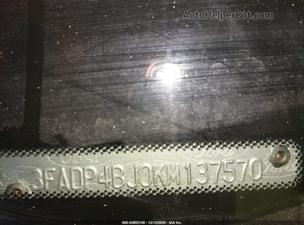 3FADP4BJ0KM137570 2019 FORD FIESTA White Շարժիչի բաժամունքի տեսք