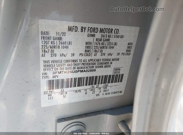 3FMTK2SU0PMA02899 2023 FORD MUSTANG MACH-E Gray Widok komory silnika