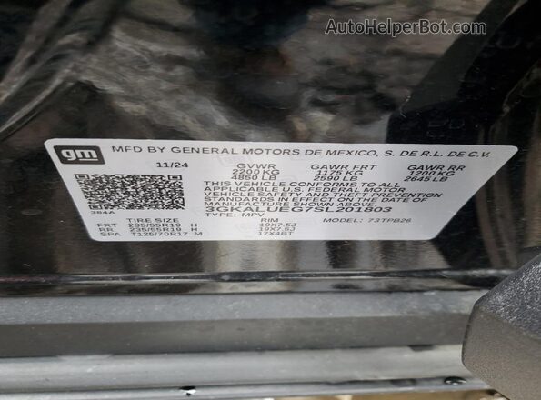 3GKALUEG7SL201803 2025 GMC TERRAIN Black VIN კოდის სტიკერის ხედი