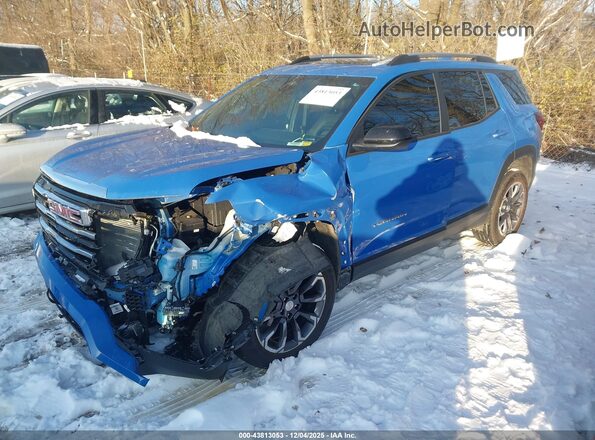 3GKALUEGXSL223018 2025 GMC TERRAIN Blue Առջևի ձախ երեք քառորդ տեսարան