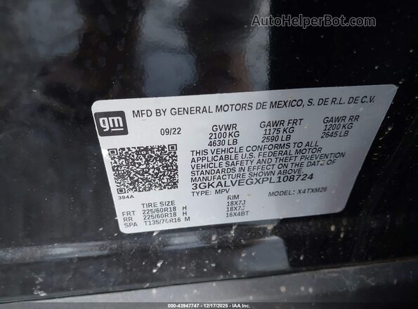 3GKALVEGXPL108724 2023 GMC TERRAIN Black 
