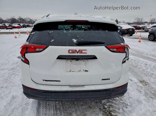 3GKALVEV6ML388698 2021 GMC TERRAIN White Widok z tyłu