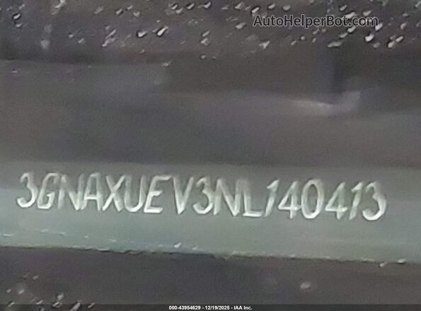 3GNAXUEV3NL140413 2022 CHEVROLET EQUINOX Black ძრავის განყოფილების ხედი