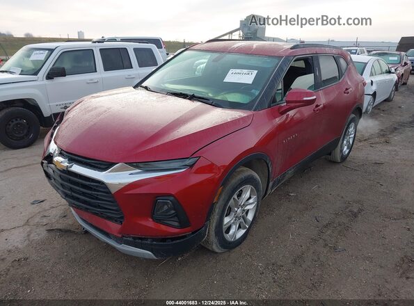 3GNKBBRA4KS591432 2019 CHEVROLET BLAZER Red წინა მარცხენა ხედი სამი მეოთხედიდან