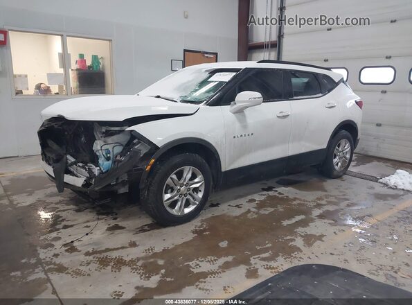 3GNKBHR4XLS707344 2020 CHEVROLET BLAZER White წინა მარცხენა ხედი სამი მეოთხედიდან
