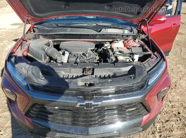 3GNKBKRS6PS173454 2023 CHEVROLET BLAZER Red Vista del compartimento del motor