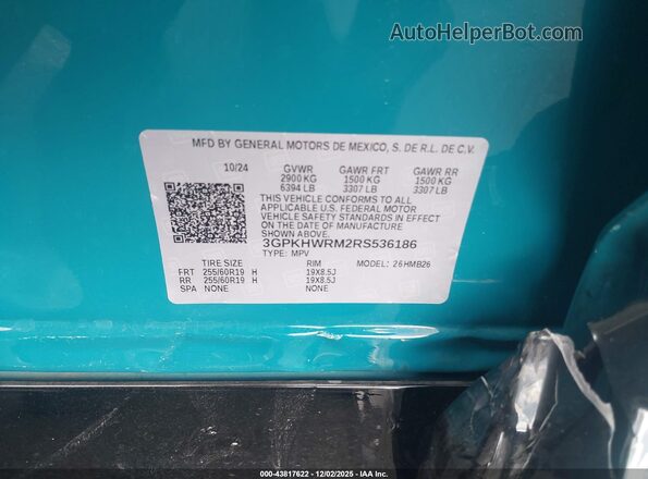 3GPKHWRM2RS536186 2024 HONDA PROLOGUE Green Engine compartment view