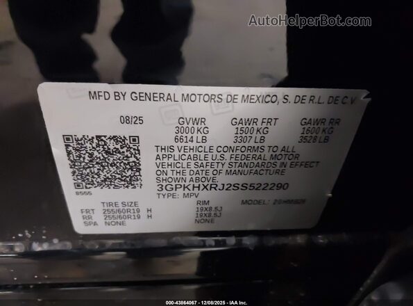 3GPKHXRJ2SS522290 2025 HONDA PROLOGUE Black Widok komory silnika