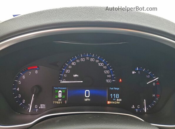 3GYFNBE31GS505990 2016 CADILLAC SRX Красный Вид щитка приборов