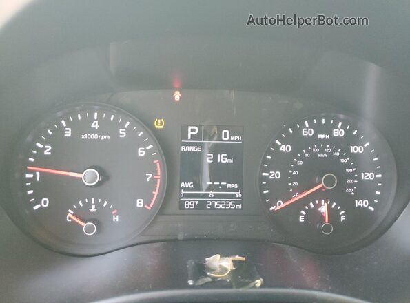 3KPA24AD1LE334878 2020 KIA RIO Black Vista del cuadro de instrumentos