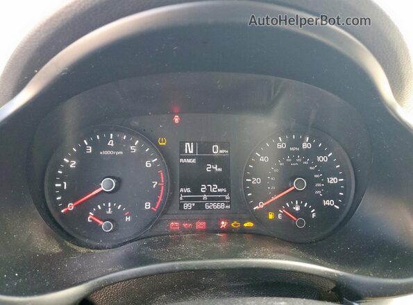 3KPA24AD2NE464221 2022 KIA RIO Black Вид щитка приладів