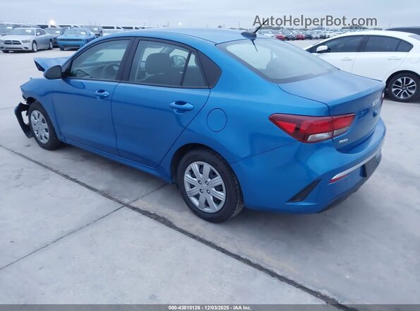 3KPA24AD3NE478306 2022 KIA RIO Blue Հետևի ձախ