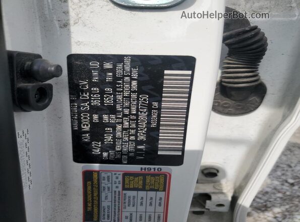 3KPA24AD8NE477250 2022 KIA RIO Белый Вид подкапотного пространства