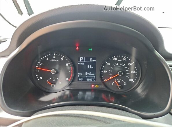 3KPA24AD8NE496543 2022 KIA RIO White Widok zestawu wskaźników