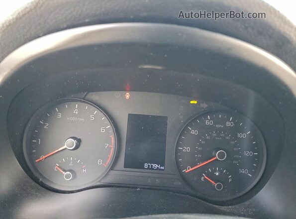 3KPA24AD9NE459128 2022 KIA RIO Black Vista del cuadro de instrumentos