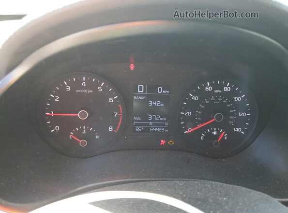 3KPA25AD8ME433205 2021 KIA RIO Blue Widok zestawu wskaźników