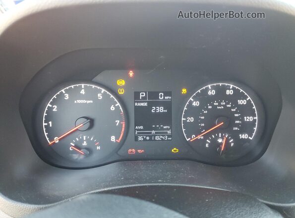 3KPC24A61LE111220 2020 HYUNDAI ACCENT Red ხელსაწყოთა პანელის ხედი