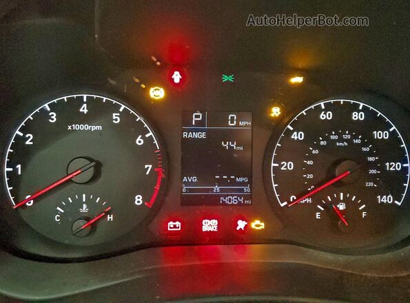 3KPC24A64NE170264 2022 HYUNDAI ACCENT Синий Вид щитка приборов