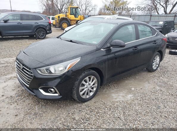 3KPC24A67NE163003 2022 HYUNDAI ACCENT Black Առջևի ձախ երեք քառորդ տեսարան