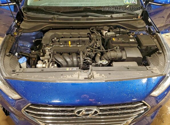 3KPC24A69ME134245 2021 HYUNDAI ACCENT Blue Вид задньої частини салону