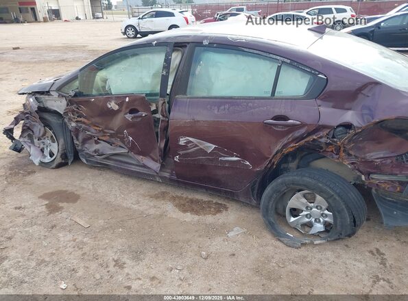 3KPFK4A7XJE258848 2018 KIA FORTE Burgundy 