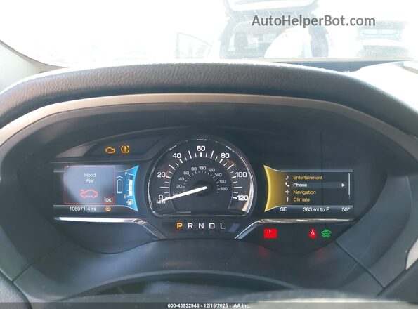 3LN6L2LU2GR622665 2016 LINCOLN MKZ HYBRID Gray უკანა სავარძლების ხედი