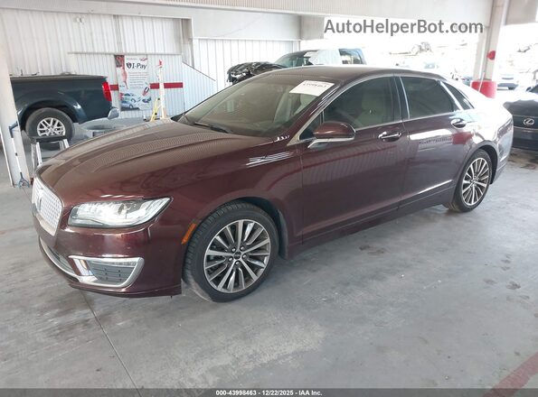 3LN6L5LU8JR611050 2018 LINCOLN MKZ HYBRID Maroon Առջևի ձախ երեք քառորդ տեսարան