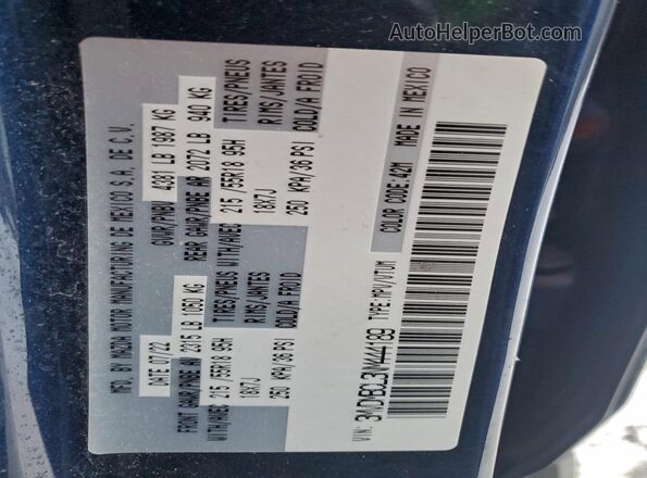 3MVDMBCL3NM444189 2022 MAZDA CX-30 Blue Widok komory silnika