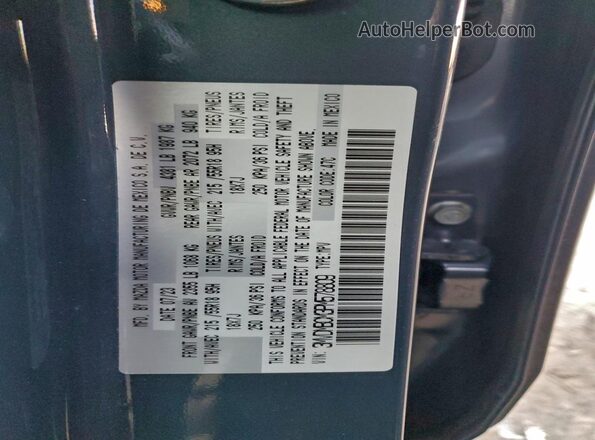 3MVDMBCM3PM578809 2023 MAZDA CX-30 Gray Vista de la etiqueta del VIN