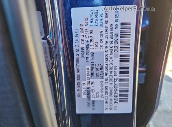 3MVDMBCM4RM720796 2024 MAZDA CX-30 Black Панорамний вид салону 360°