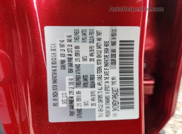 3MVDMBDM1RM640807 2024 MAZDA CX-30 Red Vista de la etiqueta del VIN