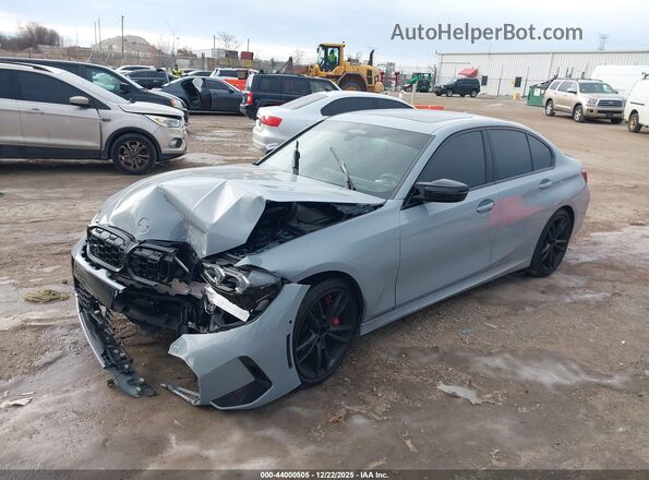 3MW49FF04P8D31775 2023 BMW 3 SERIES Gray წინა მარცხენა ხედი სამი მეოთხედიდან