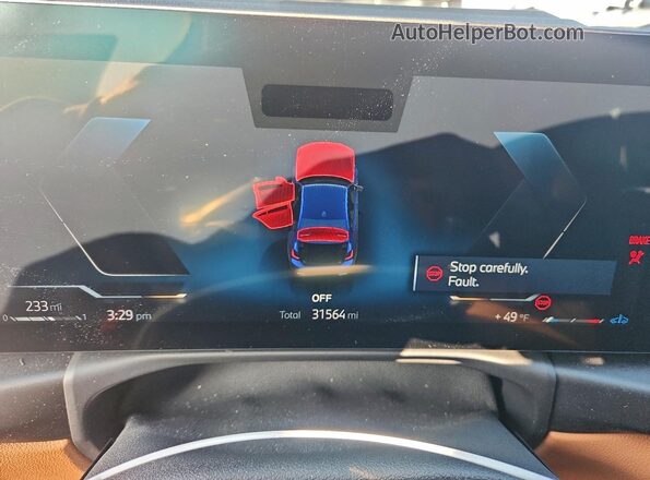 3MW49FF05P8C80349 2023 BMW M3 Blue ხელსაწყოთა პანელის ხედი