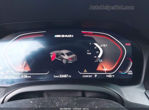 3MW53CM05N8C48070 2022 BMW M2 Gray Вид задніх сидінь