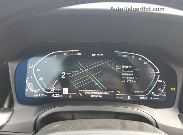 3MW5P7J02N8C28665 2022 BMW 3 SERIES White Instrument cluster view