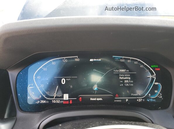3MW5P9J01N8C76458 2022 BMW 3 SERIES Black ხელსაწყოთა პანელის ხედი