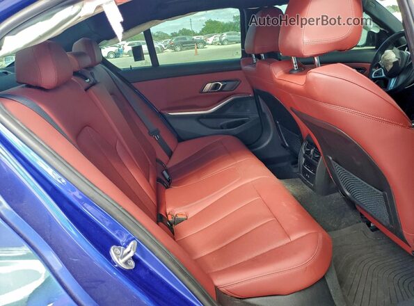 3MW5R7J06N8C76227 2022 BMW 3 SERIES Blue Rear seats view