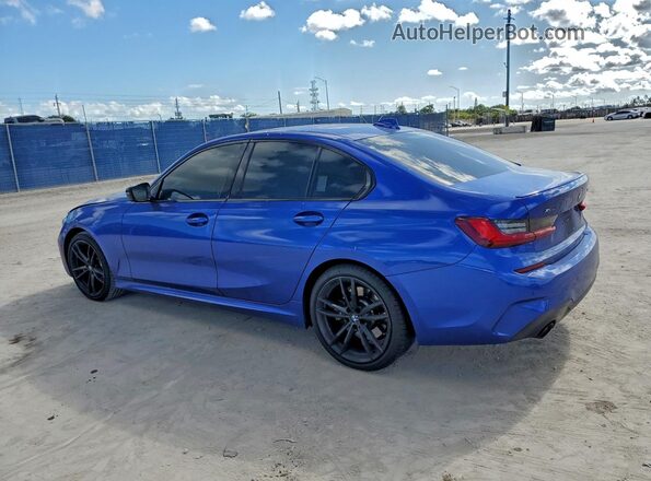 3MW5R7J06N8C76227 2022 BMW 3 SERIES Blue Rear left