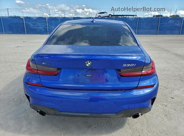 3MW5R7J06N8C76227 2022 BMW 3 SERIES Blue Rear view