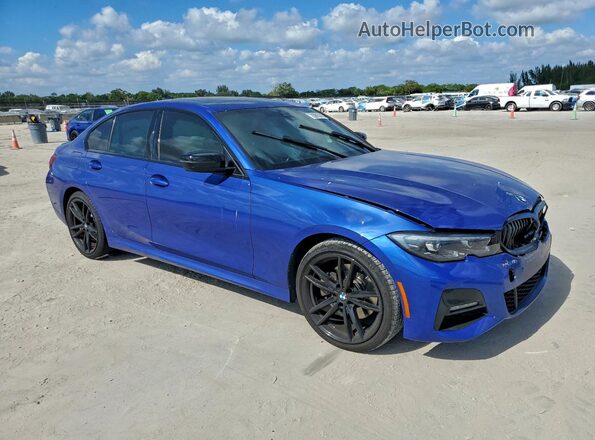 3MW5R7J06N8C76227 2022 BMW 3 SERIES Blue Front right