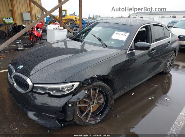 3MW5R7J07L8B24714 2020 BMW 3 SERIES Black წინა მარცხენა ხედი სამი მეოთხედიდან