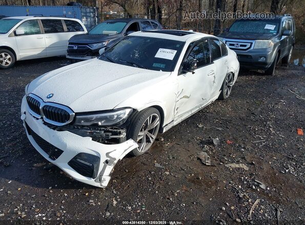 3MW5R7J07N8C48744 2022 BMW 3 SERIES White წინა მარცხენა ხედი სამი მეოთხედიდან