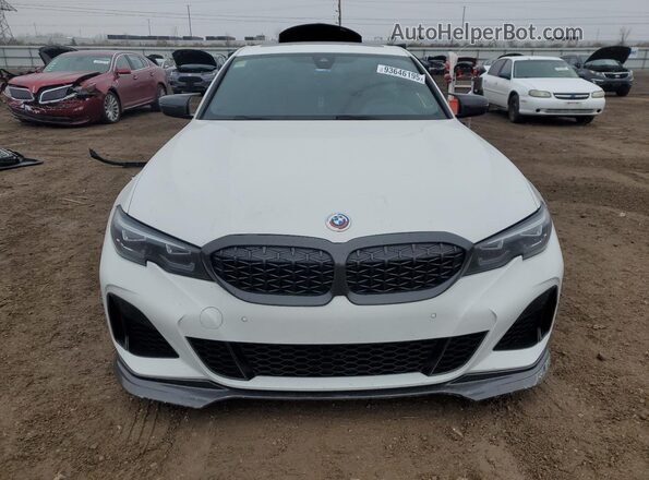 3MW5U9J02N8C74789 2022 BMW M3 White Вид спереду