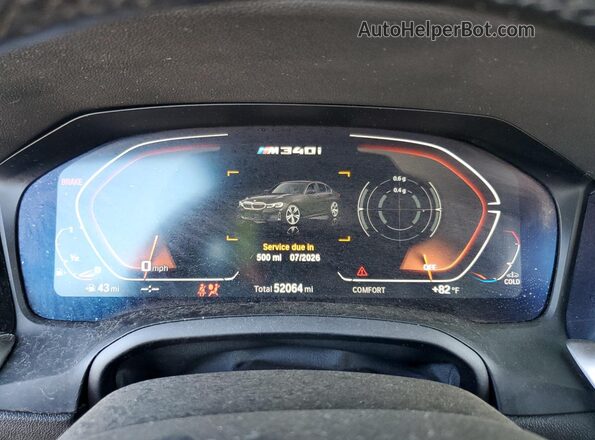 3MW5U9J09M8B91620 2021 BMW M3 Черный Вид щитка приборов