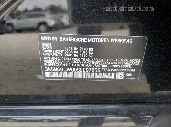 3MW69CW00S8E97856 2025 BMW 3 SERIES Черный Вид подкапотного пространства