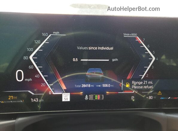 3MW69FF04R8E48459 2024 BMW 3 SERIES Silver Instrument cluster view