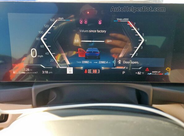 3MW69FF05R8E11159 2024 BMW 3 SERIES Blue Widok zestawu wskaźników