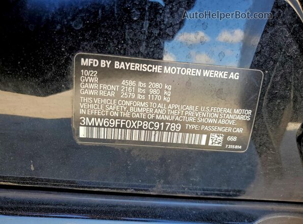 3MW69FF0XP8C91789 2023 BMW 3 SERIES Black Widok komory silnika